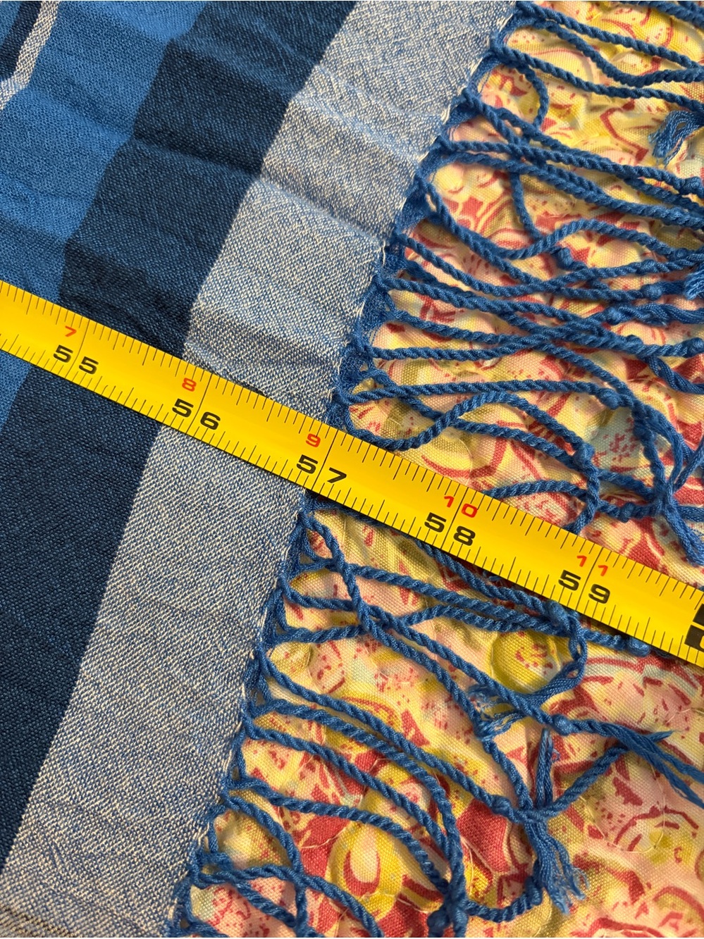 3 Scarf Set - Blue Stripes, Red & Blue Paisley, Purple Chiffon - Picture 8 of 16
